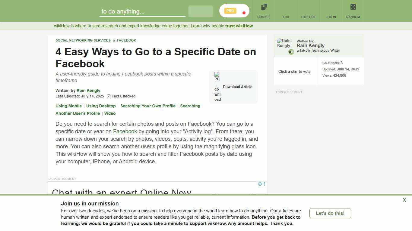 How to Jump to a Year on Facebook: Mobile and Desktop